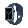41UtL4NMElL. SS100 Apple-Watch-Series-7-GPS-41mm-Blue-Aluminum-Case-with-Abyss-Blue-Sport-Band-Regular-Renewed