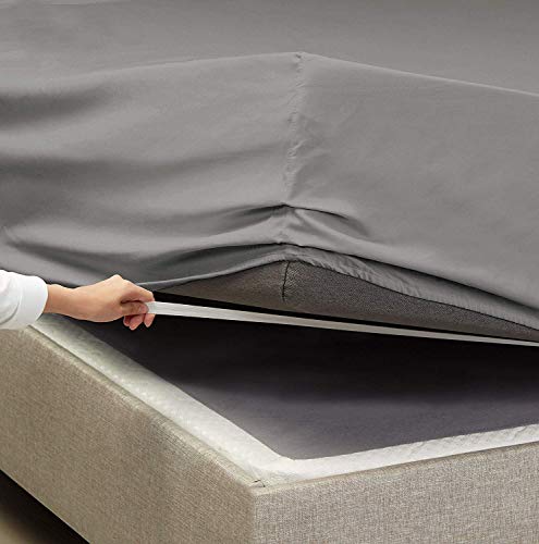 Split King Sheets Sets For Adjustable Beds Cotton Split King Bed Sheet Set 5 Piece 600 Thread Count-100% Cotton Split Sheets Set For Beds, Bedding Sheets-Fits Mattress 16" Deep Pocket Dark Grey Solid #TOP1