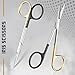BOUJEE TRENDS Set of Iris Micro Dissecting Scissors Black/Gold Rings 4.5