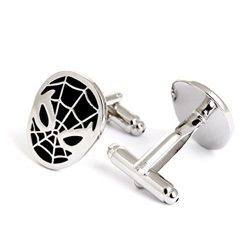 Mancuernillas metálicas negras para hombre SS06 miniatura 3
