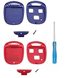 3 Buttons Replacement Key Fob Cover Fit for Lexus ES GS GX IS LS LX RX SC GX470 IS300 IS330 ES300 ES330 GS300 RX300 RX330 RX350 LX470 RX400h Keyless Entry Key Fob Shell (Red+Blue)