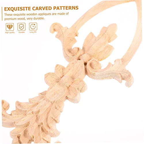 Artibetter 2Pcs Cabinet Decoration Decals Corner Furniture Vintage Decor Floral Decor Wardrobe Applique Wardrobe Floral Onlay Cupboard Applique Carved Wood Applique Carved Applique Home Decor #TOP5