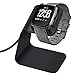 CAVN Charger Dock Compatible with Fitbit Versa/Versa Lite, Premium Aluminum Charging Cable Cord Station Cradle Base Attached 4.2ft USB Stand Cable Smartwatch Accessories, Black