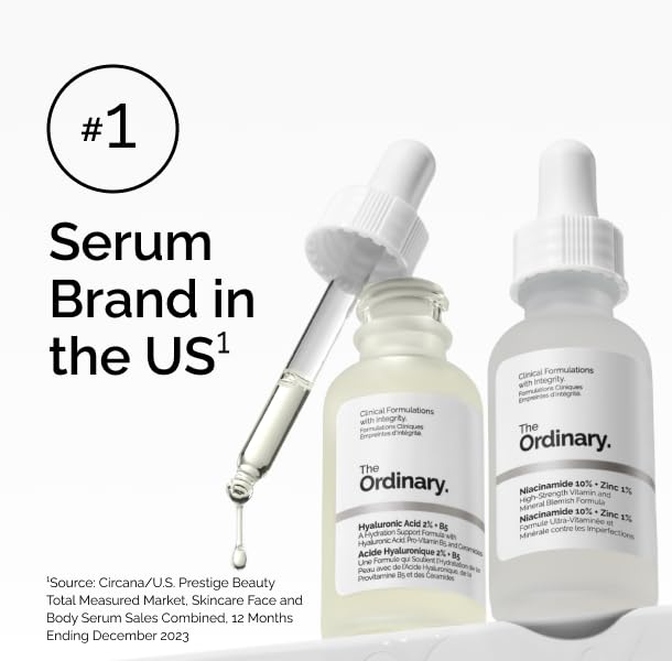 DECIEM The Ordinary Lactic Acid 5% + Hyaluronic Acid 2%, Gentle Exfoliating Serum for Smoother Skin