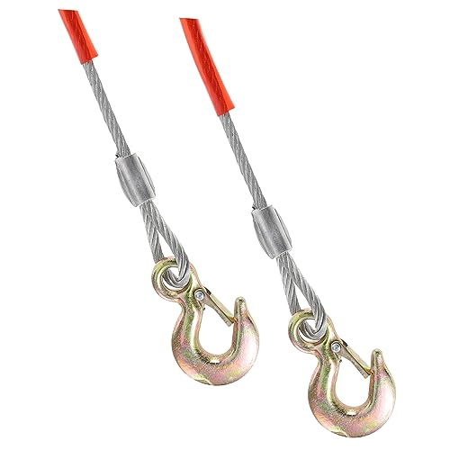 BRIGHTFUFU 1Pc Heavy Duty Car Tow Rope Sturdy Trailer Strap with Reinforced Structure Smooth Edges and Secure Hook for Safe Towing of Trucks and Vehicles