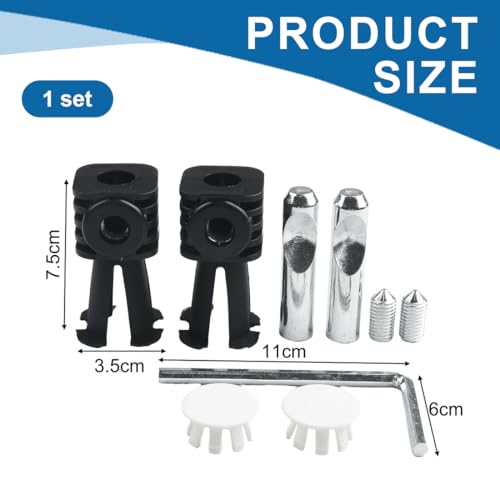 EIHI 1 Satz WC-Fixierungsschrauben(Schwarz) - Für Wand-WC-Installation, Mit Kurzen Schraubenschlüssel Allgemeine,Toilettenzubehör