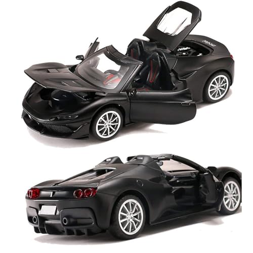 Image of New 1:32 J50 Diecast Alloy Metal Pull Back Car with Openable Doors Music Sound and Light Vehicle Toy Car for Kids Boys (Black)