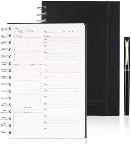 Daily Planner Undated, Asten to Do List Notebook Hourly Schedules ...