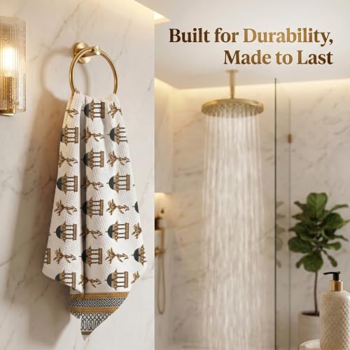 Image of Mafatlal Madhuban 250 GSM Bathing Towel | 147 x 76 cm | Textured Waffle Surface for Body Scrubbing, Gentle Cleansing and Personal Bath Care | Navy Blue