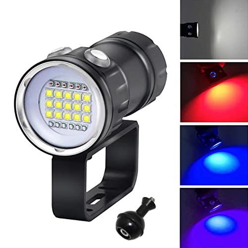 Diving Flashlight 18000Lm Ipx8 Waterproof Torch Scuba Dive Led Flashlight For Diving Instructors, Scuba Divers, 100M Underwater Diving #TOP3