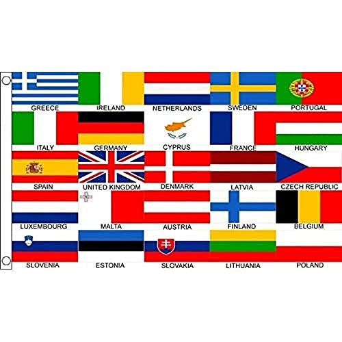 AZ FLAG Bandiera Europa 25 Paesi 150x90cm - Bandiera Stati Europei 90 x 150 cm