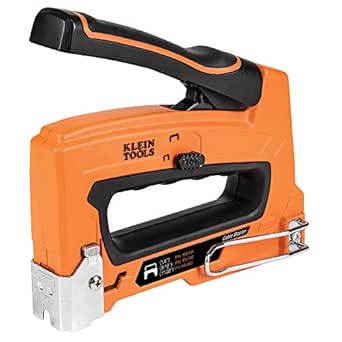 Klein Tools 450-100 Heavy Duty Stapler for Voice, Data, Video and Nonmetallic Sheathed Cable Fits 1/4-, 5/16-, and 19/32-Inch Staples