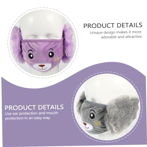 FRCOLOR 6 Peças Máscara De Proteção De Ouvido Máscara Quente Capa Facial Máscara De Urso Máscara Inf
