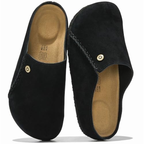 100% Genuine Leather Insole Clogs for Women Slip On Shoes for Women