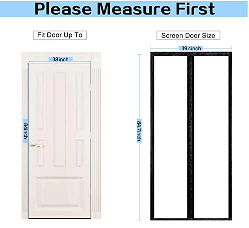 Transparent Insulated Door Curtain-Magnetic Thermal Door Cover, Screen Door Self-Closing Magnetic Screen Door Hands Free for Patio, Kitchen, Bedroom, Air Conditioner Room, Fits Doors up to 38" x 84" by SANJIANKER - Used condition - Image 4