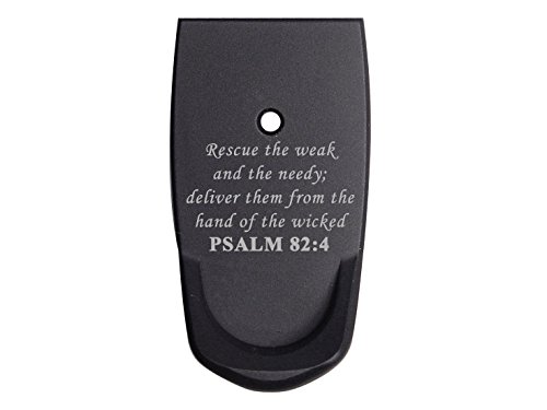 NDZ Performance Bible Psalm 82:4 Grip Extension Magazine Base Plate V2 for S&W Smith & Wesson Shield 9mm .40
