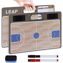 LEAP Coach Board for Soccer Premium Coaches Clipboard | Double-Sided Dry Erase Marker Board for Basketball Icehockey Soccer Baseball Football, Marker Included