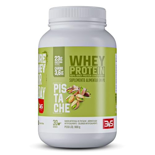 3VS Nutrition Combo Whey 100% Sabor Pistache 900g + Creatina Pura 300gr + Pré Treino Prohibido Sabor