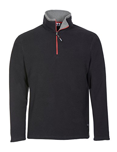 Fila Men's Polartec Fleece 1/4 Zip Pullover, Black, 2XL