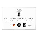 Board Baron Whiteboard Silver Series | Magnettafel, (110 x 75 cm)