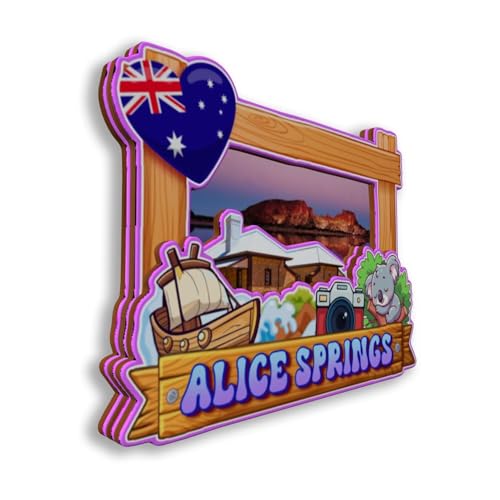 Imán de refrigerador decorativo de madera para Alice Springs miniatura 2