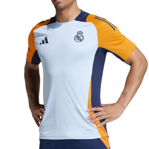 adidas Real Madrid Men's Training Jersey Blue/Orange 24/25, Blue, XL