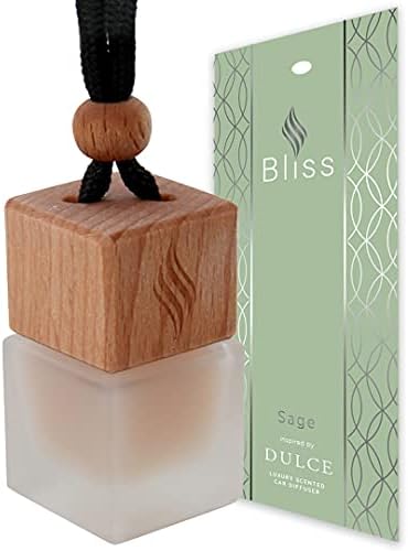 Bliss Fragrance - Bliss Silver Bossy Car Air Diffuser for Men - Wooden Cap & Cube Bottle - 60ml