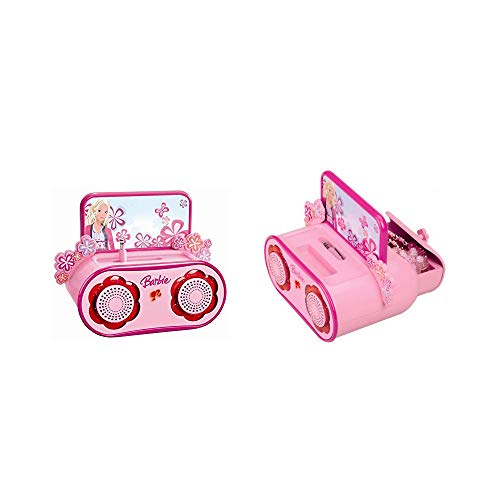 Enceintes Fleur Barbie Lexibook HPB100 de 2 x 1,5 W pour lecteur CD et MP3