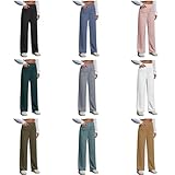 Le pantalon est conçu avec une taille haute pour lisser légèrement la ligne du ventre, ce qui est à la fois confortable et élégant, vous permettant d'obtenir une silhouette élégante. La jambe droite décontractée et taille haute flatte chaque courbe parfaitement, vous assurant de toujours vous sentir et de vous sentir mieux.