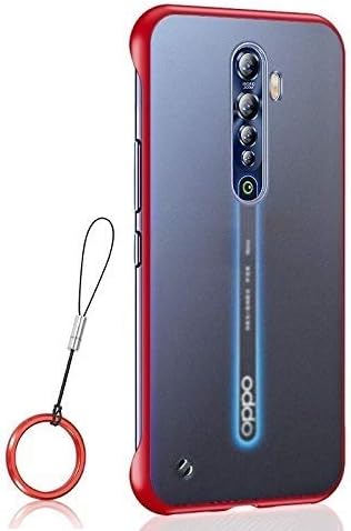 REALCASE Reno 2 Back Cover Case,Ultra Thin Frameless Matte Hard Shockproof TPU Bumper Casing for Oppo Reno 2 (F-Red)
