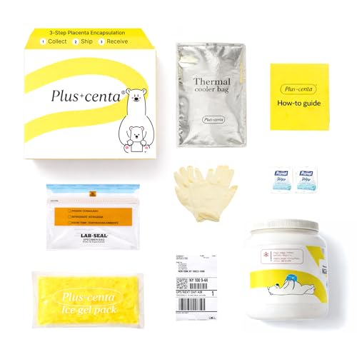 Placenta Encapsulation Kit for Postpartum Recovery Hospital Placenta Collection Kit with Prepaid Return Shipping Includes Lab-Based Processing Service | Pluscenta