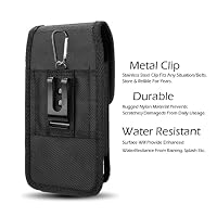 Universal Cell Phone Holster Pouch, Large Nylon Phone Case Holder Carrier with Clip to Belt Loop Fit Most Smartphones for iPhone Samsung and More — image 9