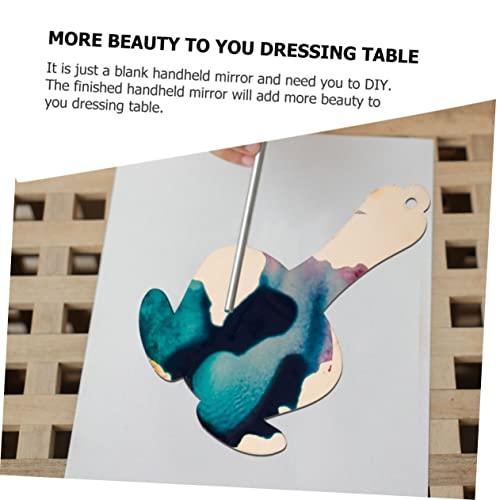 30 Peças Pequeno Espelho Branco Espelho De Mão Espelhos Inacabados Acessórios De Espelho Para Crianç