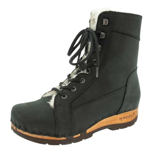 Bottine Woody Heike noir 36 en cuir premium et finitions artisanales