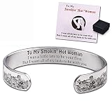 KKLM For Love - To My Smokin' Hot Woman Wave Cuff Bracelet, Adjustable Love Bracele, Women Wave Brac