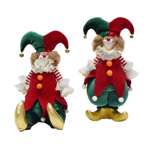 Diexgiy ピエロ人形オーナメント クリスマスデコレーション ギフト クラフト 2個パック（Amazon）