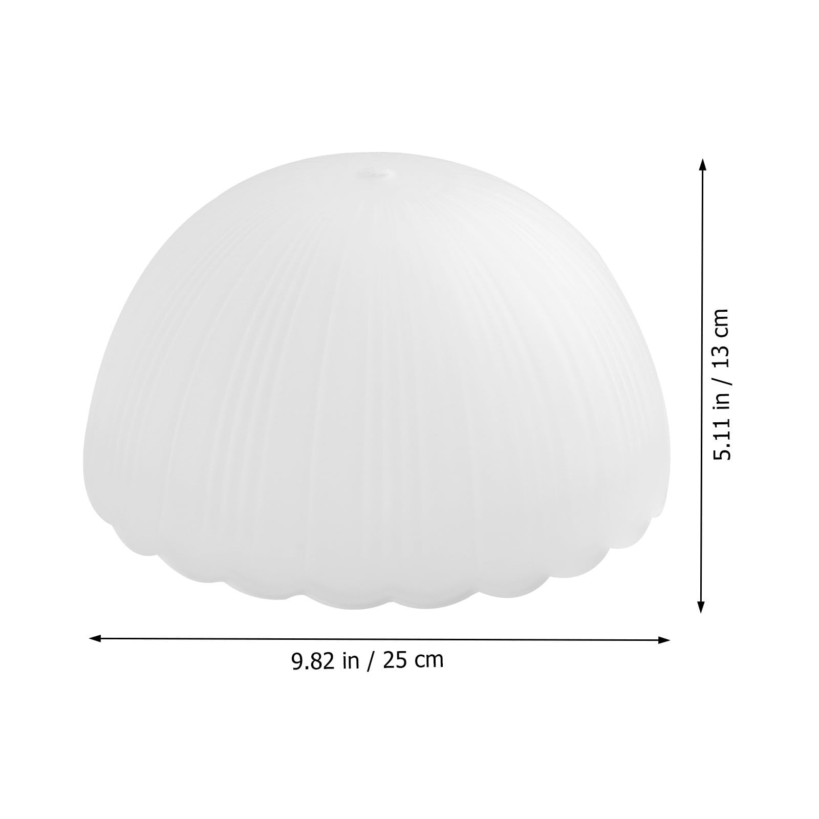 Runder Lampenschirm aus Glas, Weiß, für Tisch und Deckenlampe Zufälliger Stil