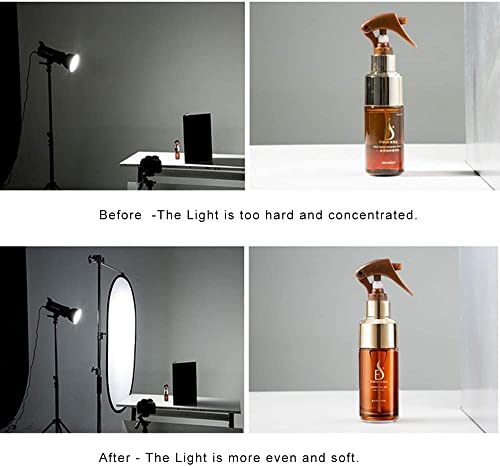 D&O Lighting Light Diffuser Photography 21.5X16.5In Collapsible Soft Diffusion Reflector Panel Carrying Case, Light Modifier Pop Out Light Diffuser Soften Light Diffusion Video Live Streaming #TOP2