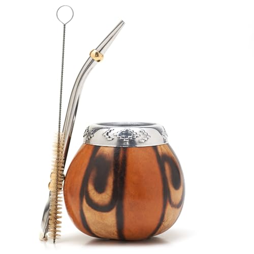 BALIBETOV Yerba Mate Gourd Set (Original Natural Handmade Yerba Mate Cup Argentina) - Includes Mate