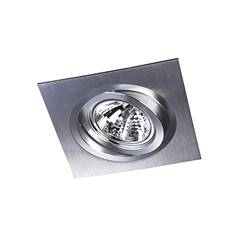 CristalRecord Kardan Helium - Foco empotrable, aluminio, 1 luz AR111, basculante 30°