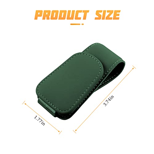 Image of AICEL Sunglasses Holders for Car Sun Visor, Leather Eyeglasses Hanger Mounter, Magnetic Glasses Holder and Ticket Card Clip, Auto Interior Accessories Universal for SUV Pickup Truck