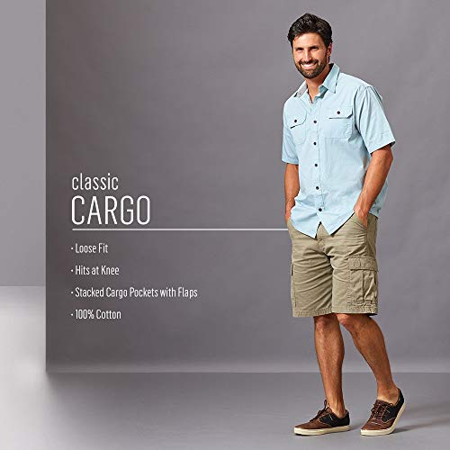 Classic Relaxed Fit Cargo Short, British Khaki Twill, 38 - Image 3