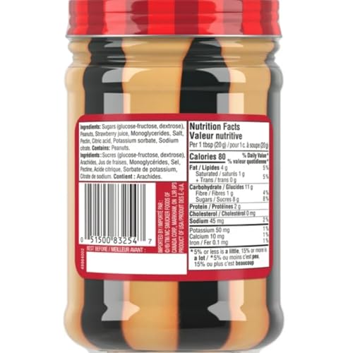 Smucker's Goober Peanut Butter & Strawberry Jelly Stripes - 18 oz Glass Jar