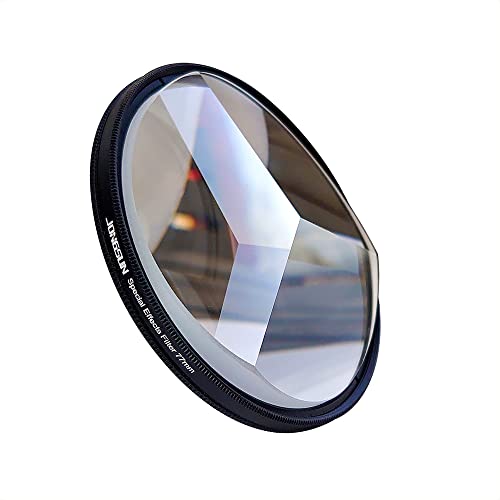 Jongsun 3-Prisma Filtre à Effet spécial 77 mm FX en Verre éblouissement pour Appareil Photo Reflex numérique anamorphotique Accessoires (Trois prismes)