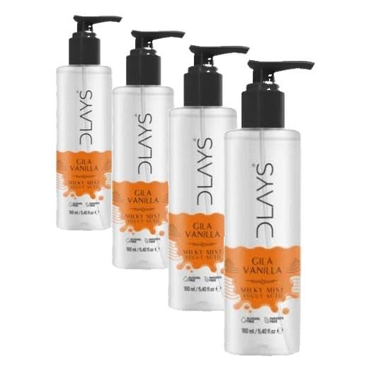 Dlays Gila Vanilla Milky Mist 160 ml Kadın Vücut Sütü (4 paketi)