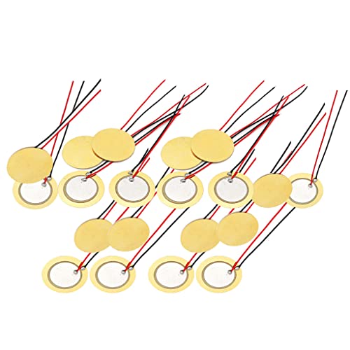 Transdutor Piezo de 20 mm com fio soldado (pacote com 20)