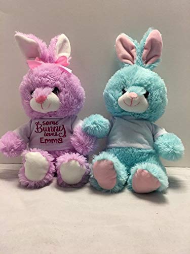 Personalized - Large Easter T Shirt Plush - Bunny - Stuffed Toy - Present for Boy Girl