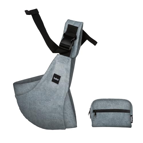 Boba Buddy Mochila Portabebés - 100 % Algodón, Ergonómico con Tirantes Ajustables, Hebilla de Seguridad y Asiento Amplio, Incluye Bolsa de Transporte a Juego (9-48 Meses/8-20 kg) - Grey - imagen 8