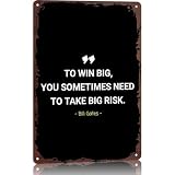 bill Gates quotes Metal Sign 8x12 Inch, Funny Aluminum Wall Decor, for Home Office Bedroom Living Room Yard Indoor Decor