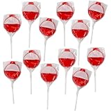 Fun Express Fishing Birthday Party Decorations Lollipops 12 Pack - Cherry Flavored Fish Candy Suckers Individually Wrapped | Ofishally One Party Favors for Kids Goodie Bags & Treat Bags